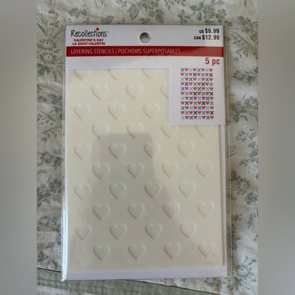 Recollections Layering Stencils Valentine Heart Pattern in White